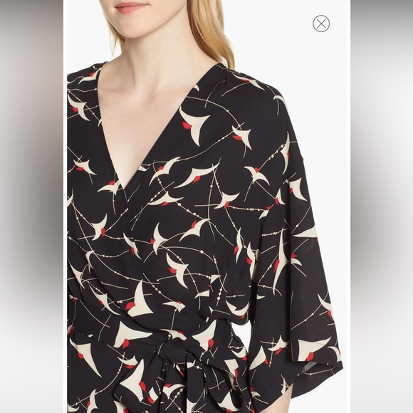 Trouvé sheer patterned wrap blouse. Size XXS. Great condition. - Picture 2 of 14